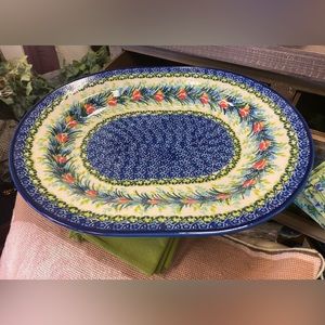 Polish Pottery Tulip Platter